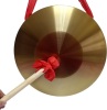 Chinese Traditional Percussion Instrument Brass Gong with Wooden Mallet