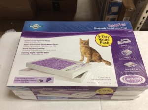 PetSafe ScoopFree Self-Cleaning Cat Litter Box Tray Refills, Lavender Non-Clumping Crystal Cat Litter, 3-Pack - New 