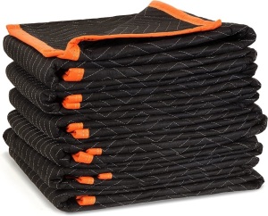 WEN 272406 72-Inch by 40-Inch Heavy Duty Padded Moving Blankets, Pack of 6