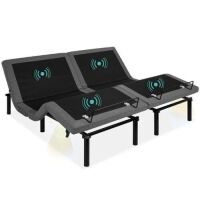 Split King Adjustable Bed Base with Massage, Remote, USB Ports&nbsp;