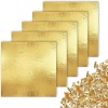 Lot of (4) CZ Store Gold Leaf Foil Sheets, 5.5" x 5.5" | 100 Pcs for Arts & Crafts, Decorations, Slime, Nails, Resin, DIY