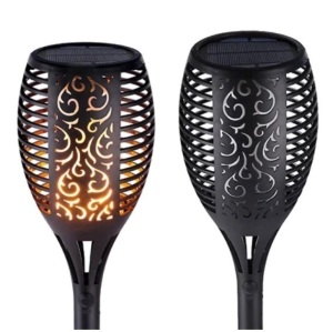 Set of 12 Solar LED Flame Stake Lights