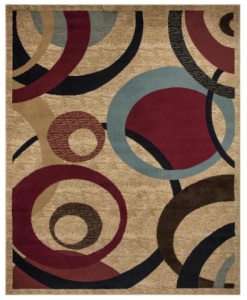 Ottomanson Contemporary Beige Abstract Area Rug 7'10" x 9'10" - Appears New 