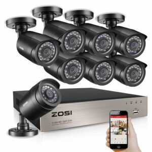 ZOSI 8ZN-106B8-00-US 1080p DVR 8 Channel Outdoor Home Surveillance Security System