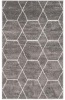 Trellis Frieze Dark Gray/Ivory 3' x 5' Geometric Area Rug - Appears New 