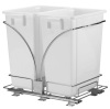 Design Trend 15.5" Double Pull-Out Sliding Trash Cans in Chrome - Appears New