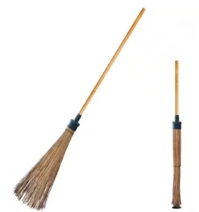 Adjustable Self-Standing Outdoor Coconut Bristle Upright Broom