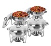 ROVSUN 5 Qt Round Chafing Dish Buffet Set of 4