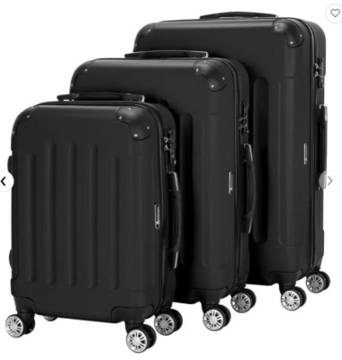 Zimtown 3 Pc Travel Spinner Luggage Set