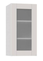Shaker Assembled 15x30x14 in. Wall Cabinet with Frosted Glass Door in Vanilla White - Appears New&nbsp;