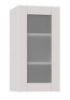 Shaker Assembled 15x30x14 in. Wall Cabinet with Frosted Glass Door in Vanilla White - Appears New&nbsp;