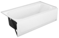 Bootz Industries&nbsp;Maui Plus 60"&nbsp;Left Drain Rectangular Alcove Soaking Bathtub in White - Appears New&nbsp;