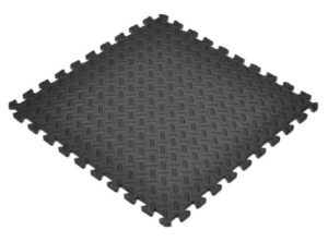 Case of (4) Black 24" x 24" Foam Interlocking Gym Flooring, 6 Pack - Appears New