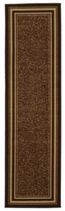 Ottomanson Ottohome Collection Brown Bordered Design 2'7" x 9'10" Runner - Appears New 