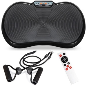 Vibration Plate Exercise Machine Full Body Fitness Platform w/ Bands 