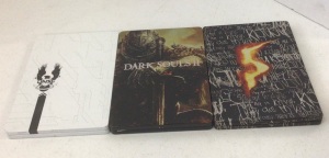 Lot of 3 Xbox 360 Steelbook Games, Resident Evil 5, Dark Souls II, and Halo 4, E-Commerce Return, 