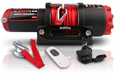 X-BULL 12V 4500lbs Synthetic Rope Electric Winch - Appears New 