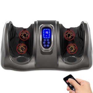 Therapeutic Foot Massager w/ High Intensity Rollers, Remote, 3 Modes 