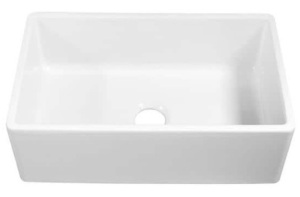 Sinkology Bradstreet II Farmhouse/Apron-Front Fireclay 30 in. Single Bowl Kitchen Sink in Crisp White - Appears New 