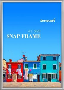 INNOVART Aluminum Snap Frame for Poster 24” x 33”, Front Load Snap Frame Poster with PVC Protective Film for A1 Size