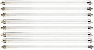 Pack of 8 F24T5/830/HO 24 watt 22.125" Straight F24 T5 Mini Bi-Pin (G5) Base, 3,000K Warm White Octron High Output Fluorescent Tube Light Bulb