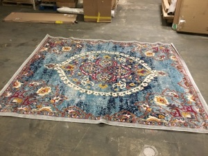 Ottomanson Area Rug 7'10" x 9'10" Turquoise - Appears New 