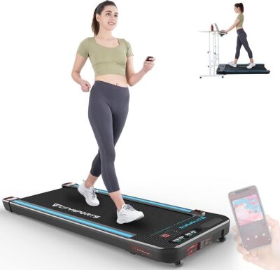 CITYSPORTS Under Desk Treadmill Walking Pad with Audio Speakers, Remote & Dual LED Display