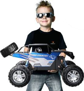 DEERC Large 1:8 Scale Remote Control Monster Truck, Off Road with Realistic Sound, 2.4Ghz 4WD