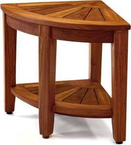 TEAKMAMA Teak Corner Shower Bench 18”  