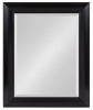 Medium Rectangle Black Beveled Glass Contemporary Mirror 29.63" x 23.63" - Appears New