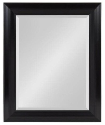 Medium Rectangle Black Beveled Glass Contemporary Mirror 29.63" x 23.63" - Appears New