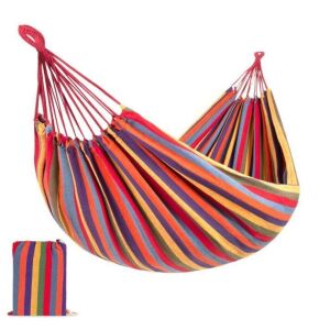 2-Person Brazilian-Style Double Hammock w/ Portable Carrying Bag 