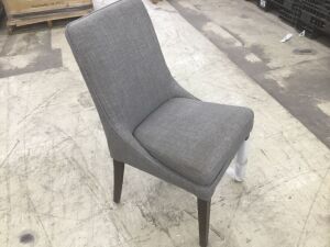 Gray Upholstered Dining Chair 