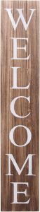 ALBEN 5 Feet Tall, Vertical Wooden Outdoor and Indoor Welcome Home Decor Sign 