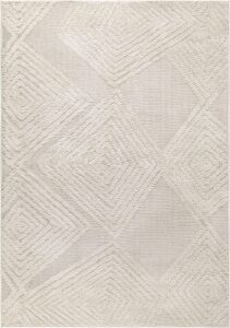 Antep Rugs Palafito Geometric Shag Diamond High-Low Pile Textured Indoor Area Rug, 7'10" x 10'