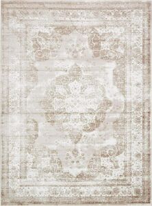 Unique Loom Sofia Collection Area Rug Salle Garnier 9' x 12' Rectangle, Beige/ Ivory 