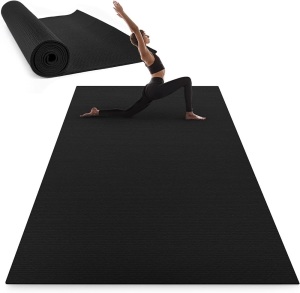 SourceOne Fitness Thick Exercise Mat 9 x 6 Shock Absorbing Workout Mat 