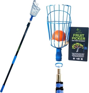 EVERSPROUT 18-Foot Fruit Picker, 25 Foot Reach Telescoping Easy-to-Attach Twist On Basket Design 