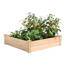 Miracle-Gro 48 in. L x 48 in. W x 11 in. H Cedar Raised Garden Bed