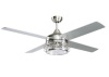 Parrot Uncle Kavir 52" Indoor Chrome Downrod Mount Industry Chandelier Ceiling Fan with Light and Remote Control - Appears New