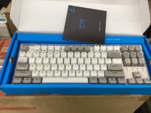 Durgod Taurus K320 TKL Mechanical Gaming Keyboard, 87 Keys, Double Shot PBT Cherry Blue / White  