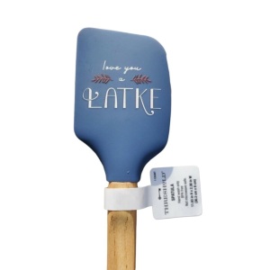 Case of (24) Threshold Love You A Latke! 12 inch Silicone Spatula/Scraper With Wooden Handle 