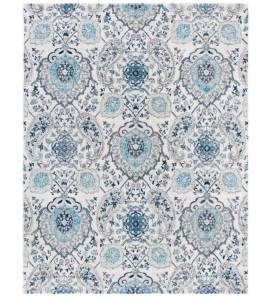 SAFAVIEH Madison 8' x 10' Boho Chic Glam Paisley Non-Shedding Rug, Cream/Light Grey 