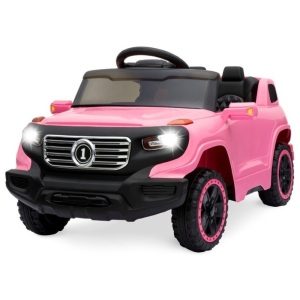 6V Kids Ride-On Car Truck Toy w/ RC Parent Control, 3 Speeds, Lights, Horn 