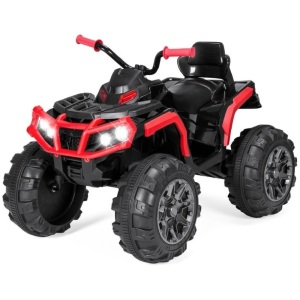 12V Kids Ride-On 4-Wheeler Quad ATV Car w/ 3.7mph Max, Bluetooth, Headlights 