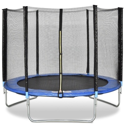 8' Round Trampoline With Spring Safety Pad 