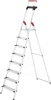 Hailo 8030-827 XXR Comfortline 8Step Folding Lightweight Aluminum Platform Step Ladder, Silver  