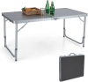 ALPHA CAMP Folding Camping Table 4FT Aluminum Camping Table Portable Picnic Dining Table Lightweight Folding Card Table w/Handle for Indoor Outdoor Patio Backyard Party Work