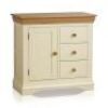 Country Cottage Natural Oak and Painted Storage Cabinet