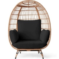 Wicker Egg Chair Oversized Indoor Outdoor Patio Lounger 